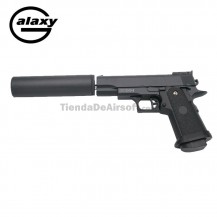 HI CAPA mini  con estabilizador -FULL METAL- Negra    - Pistola Muelle - 6 mm