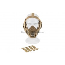 Full Face Steel Mesh Mask w/Fast Helmet Adapter (Tan Color)