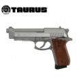 Pistola Taurus PT92 Plata/Madera